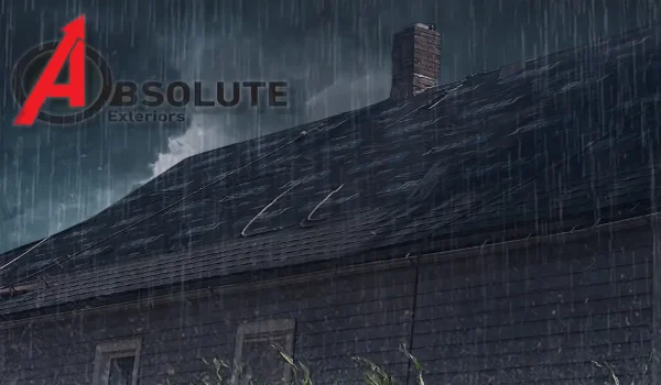 an image of rain on a roof